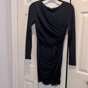 Alice + Olivia Navy Blue Mini Dress with Silk Panels size 4